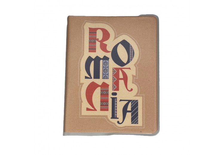 Agendă mini - Romania (fundal roz)